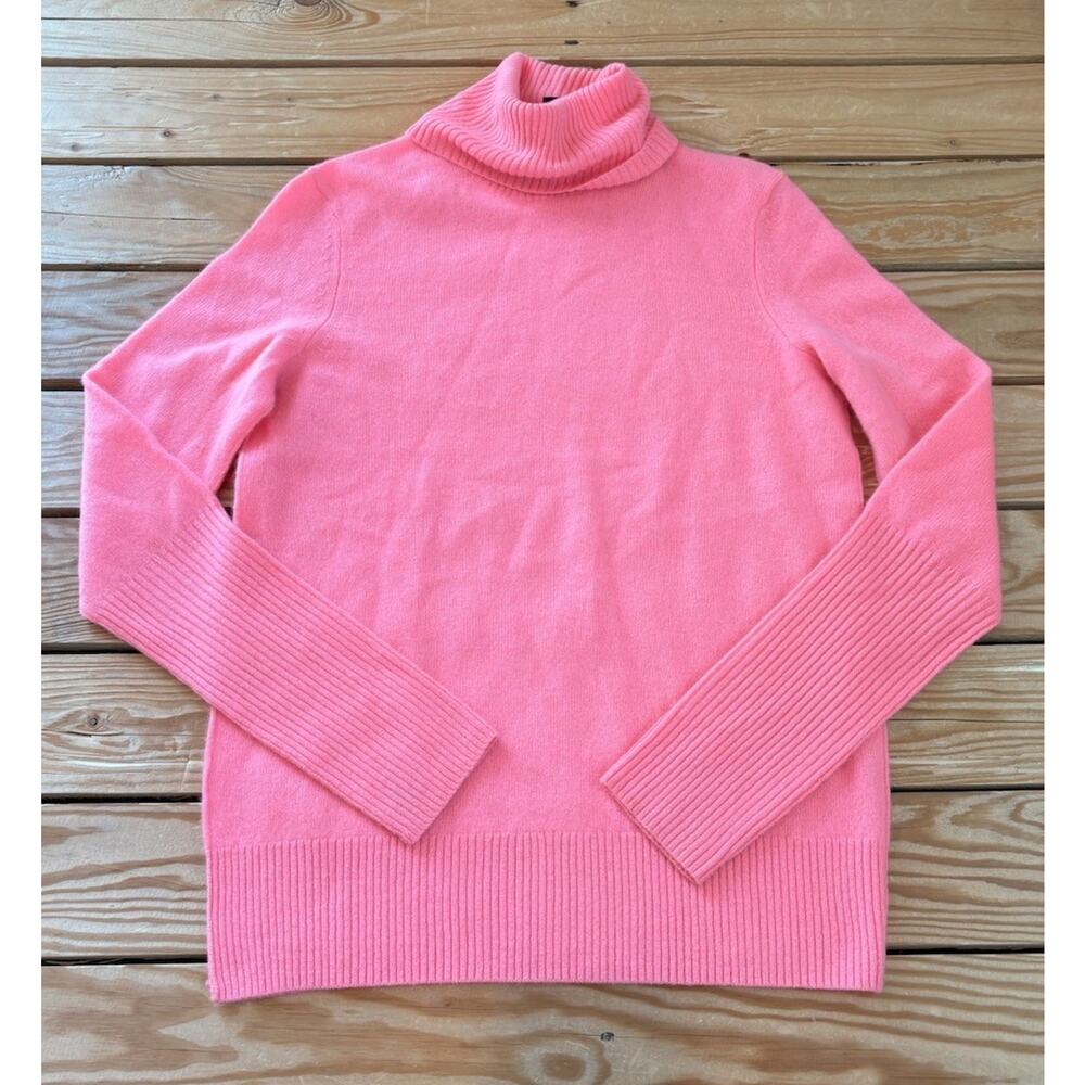 Aqua Cashmere Women’s Turtleneck Sweater Size S Pink AA